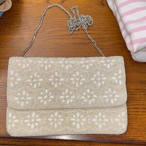 My Beading Heart White Beaded Clutch
Lulus